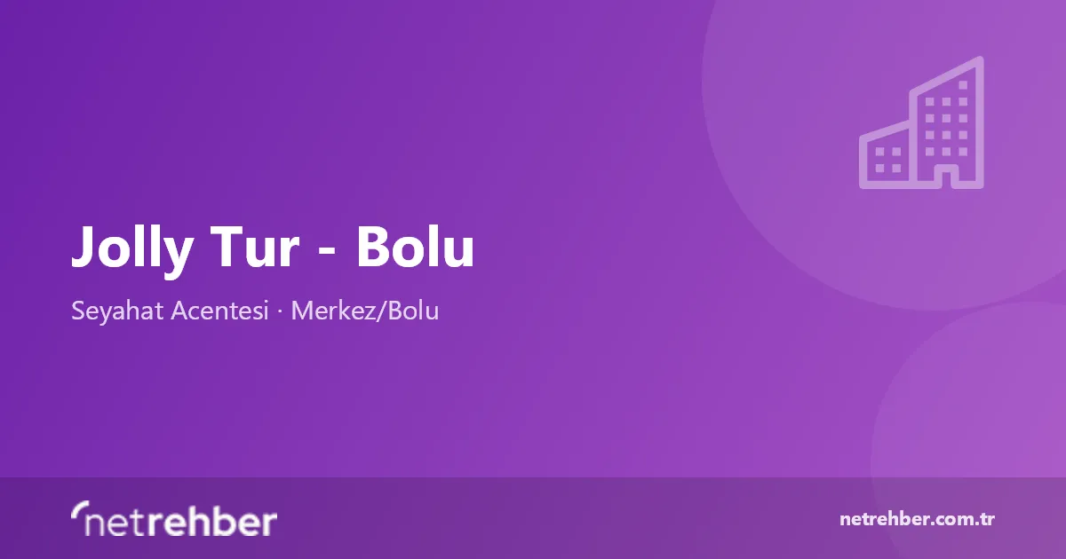 Jolly Tur - Bolu kapak görseli