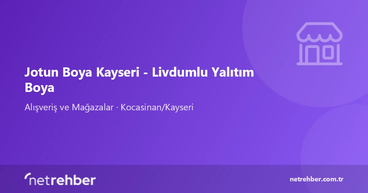 Jotun Boya Kayseri - Livdumlu Yalıtım Boya kapak görseli