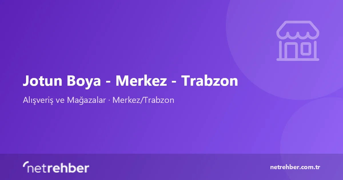 Jotun Boya - Merkez - Trabzon kapak görseli