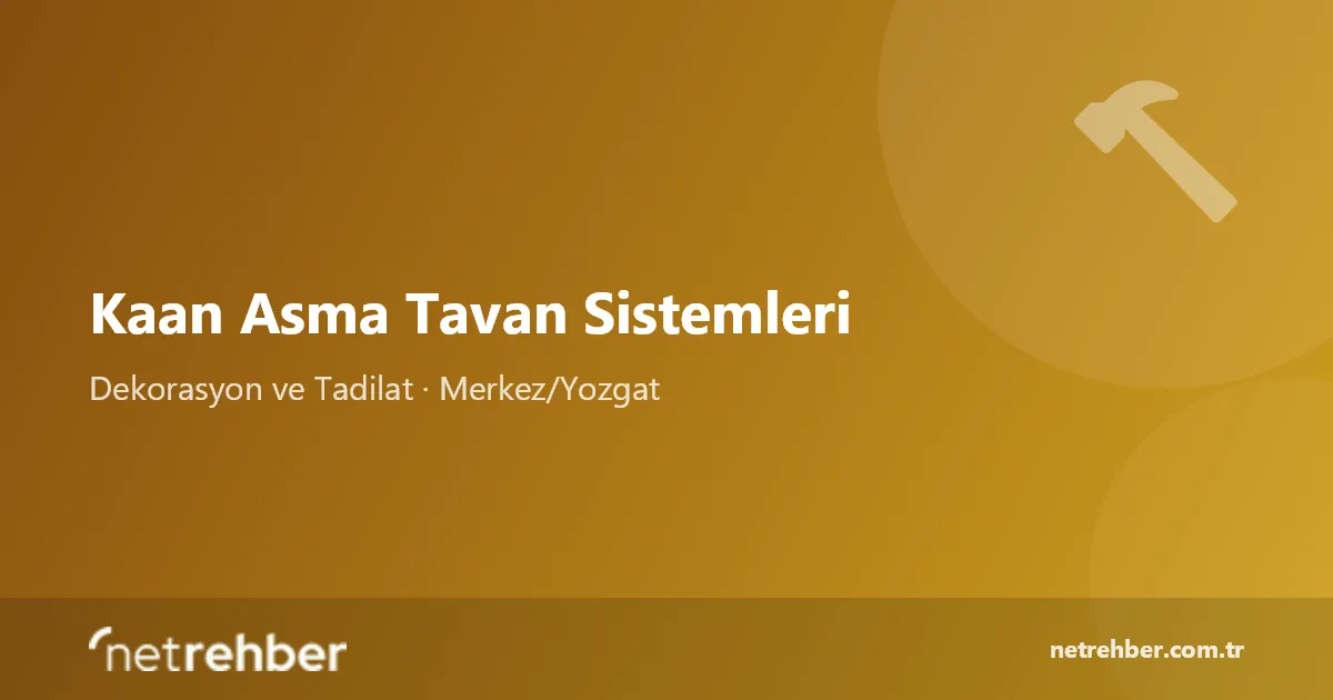 Kaan Asma Tavan Sistemleri kapak görseli