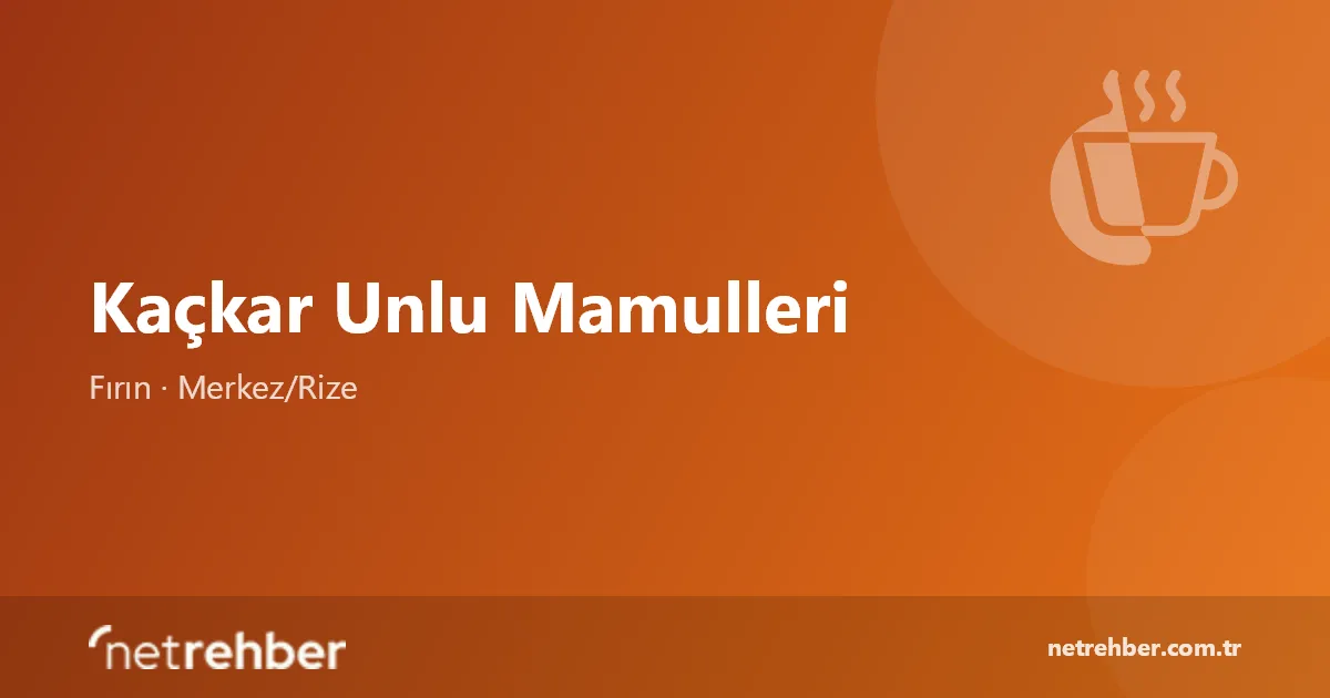 Kaçkar Unlu Mamulleri kapak görseli