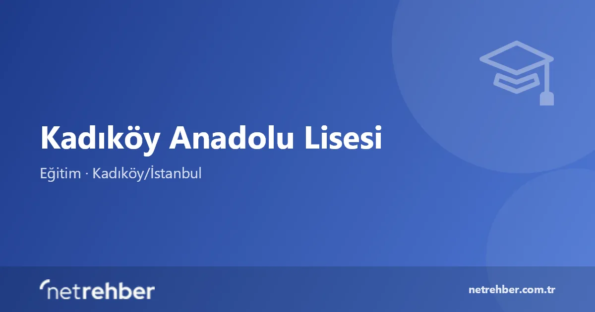Kadıköy Anadolu Lisesi kapak görseli