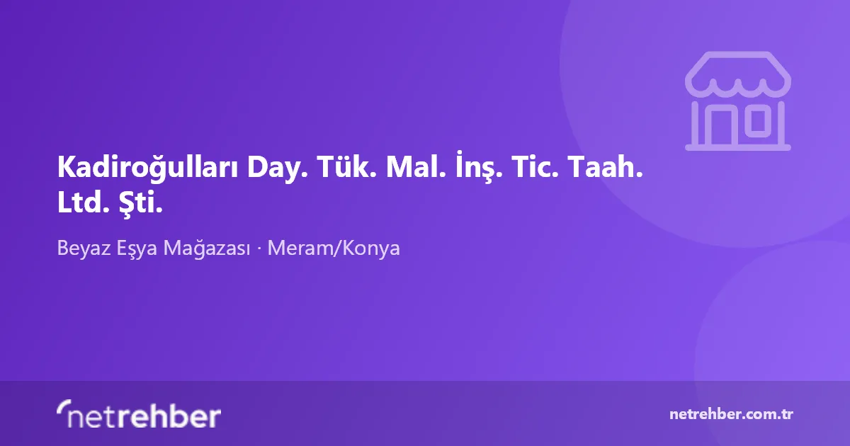 Kadiroğulları Day. Tük. Mal. İnş. Tic. Taah. Ltd. Şti. kapak görseli