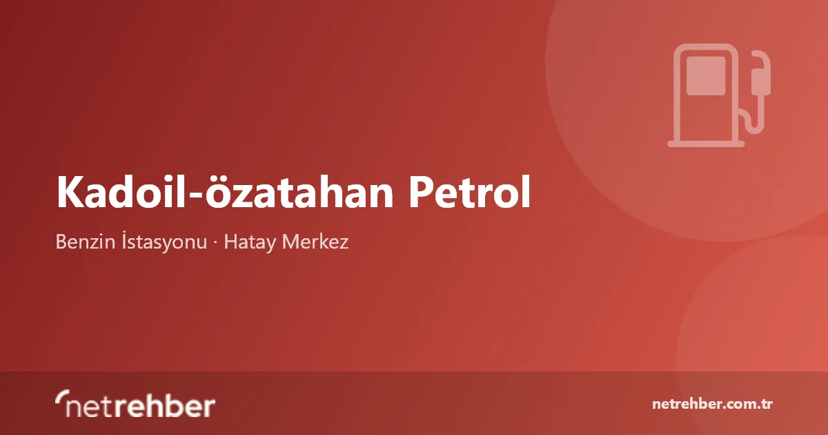 Kadoil-özatahan Petrol kapak görseli