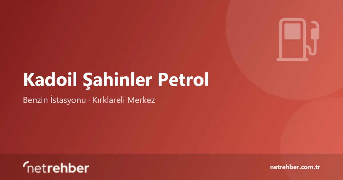 Kadoil Şahinler Petrol kapak görseli