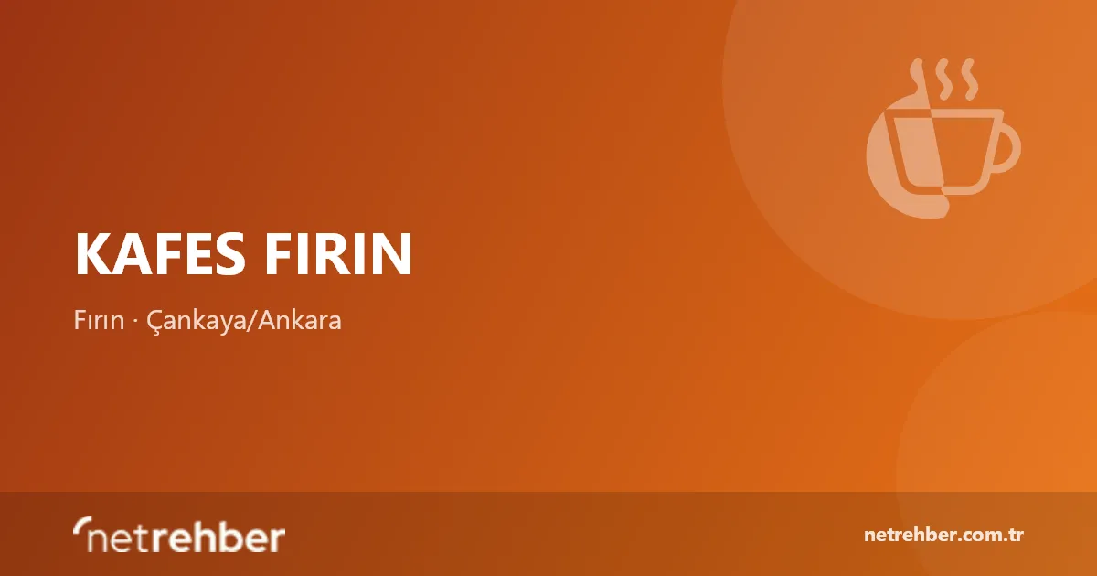 Kafes Fırın kapak görseli