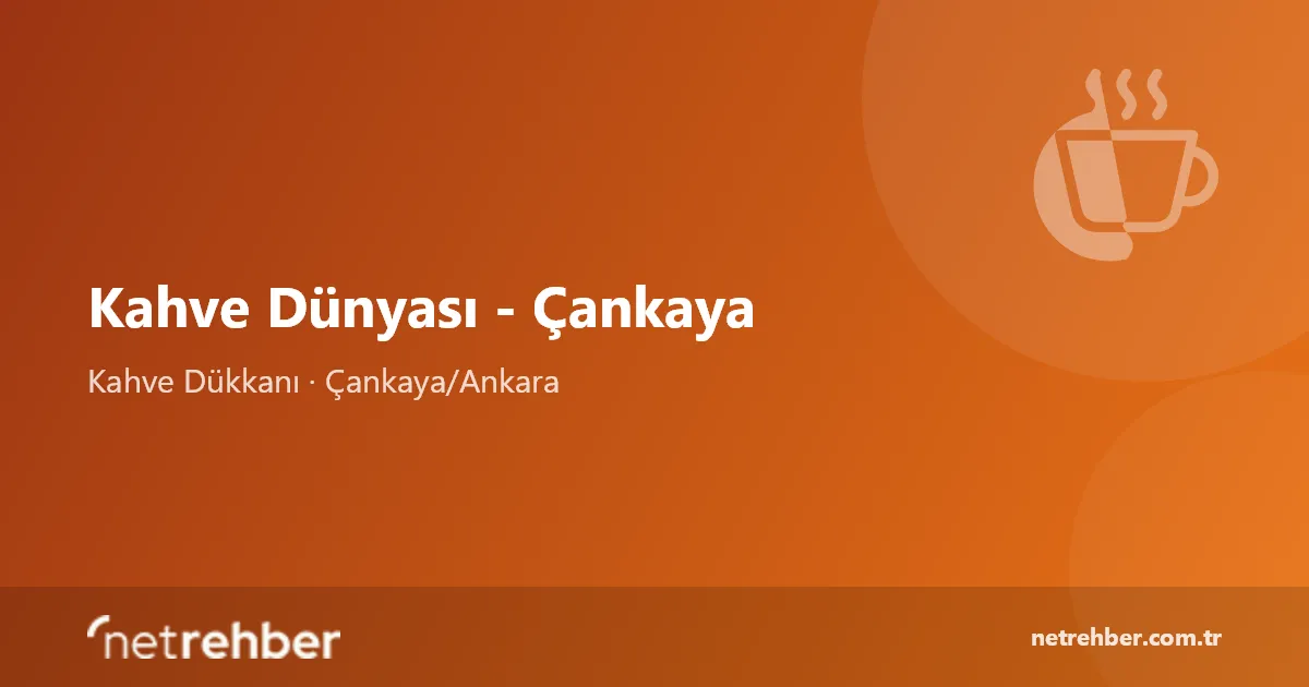 Kahve Dünyası - Çankaya kapak görseli