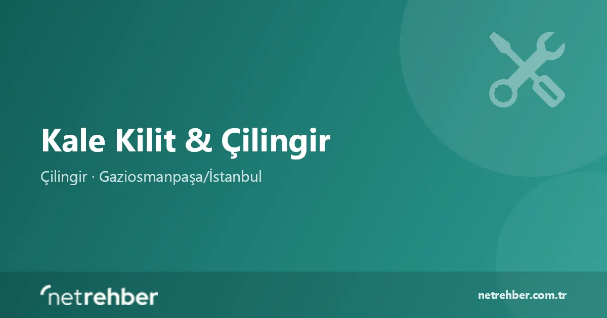 Kale Kilit & Çilingir kapak görseli