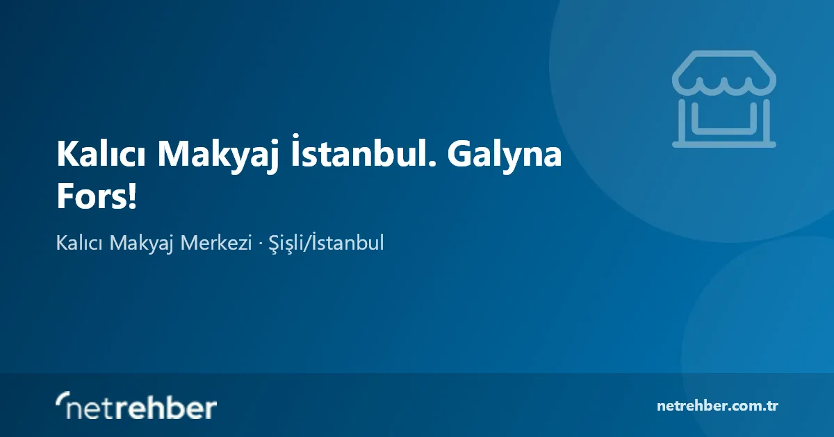Kalıcı Makyaj İstanbul. Galyna Fors! kapak görseli