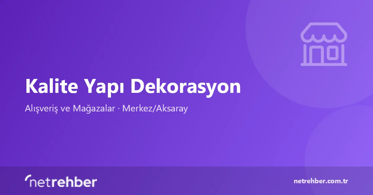 Kalite Yapı Dekorasyon kapak görseli