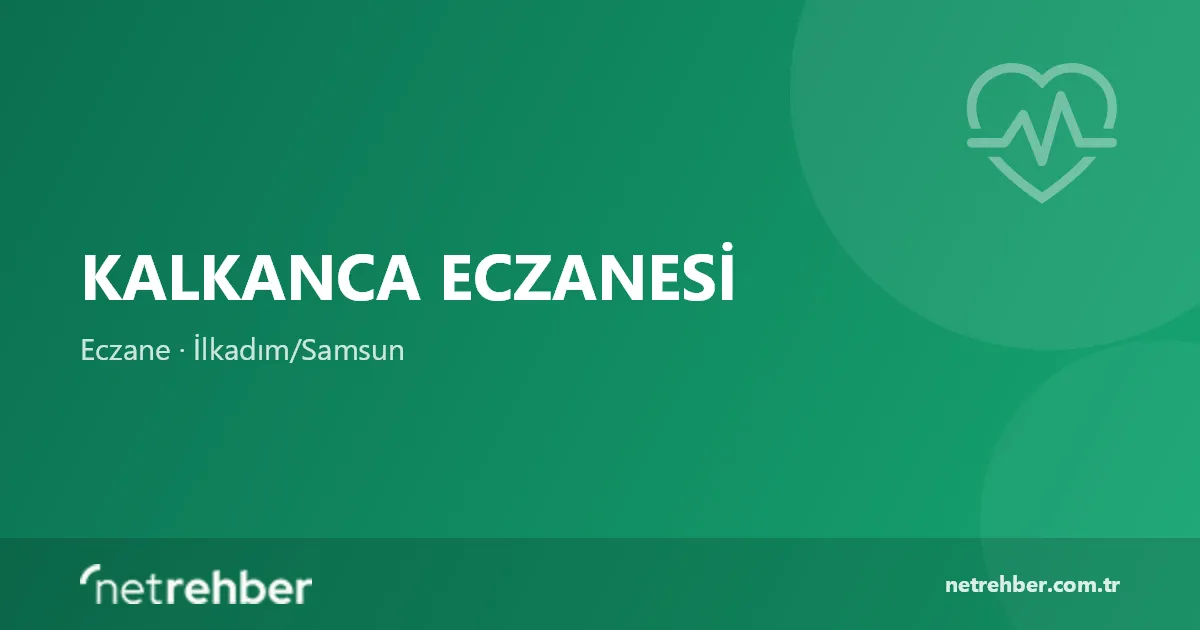 Kalkanca Eczanesi kapak görseli