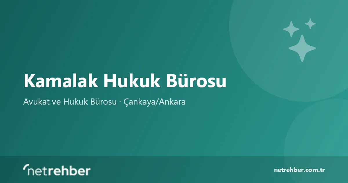 Kamalak Hukuk Bürosu kapak görseli