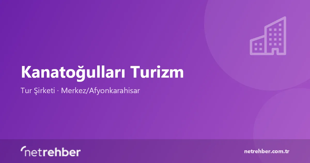 Kanatoğulları Turizm kapak görseli