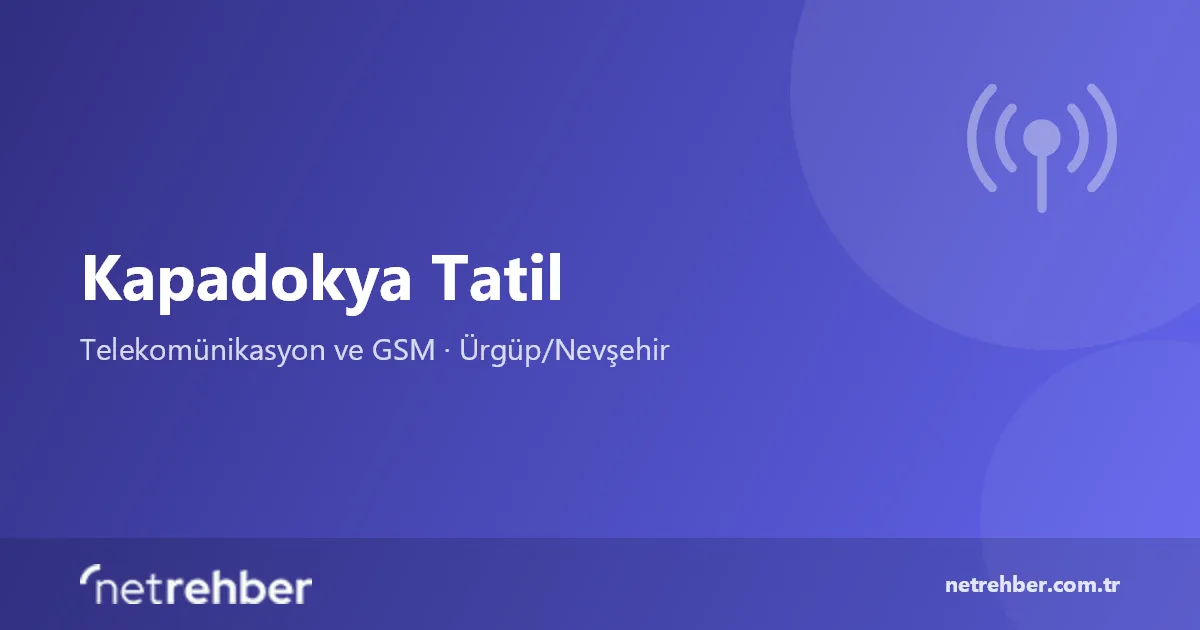 Kapadokya Tatil kapak görseli