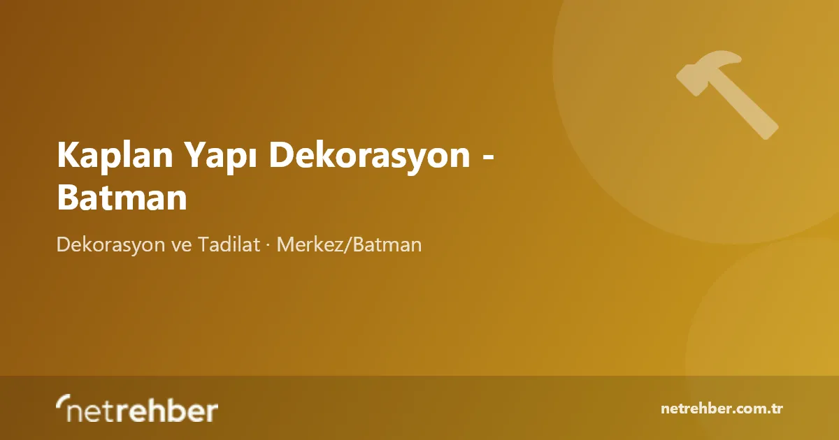 Kaplan Yapı Dekorasyon - Batman kapak görseli