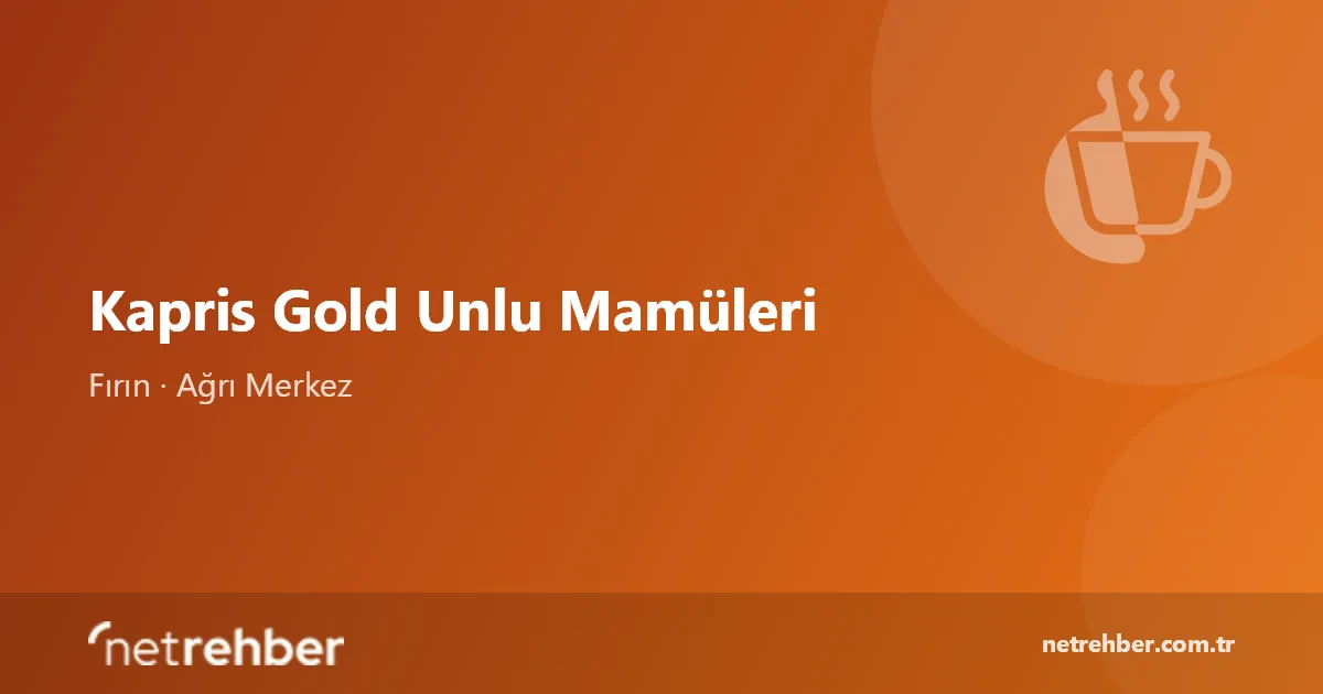 Kapris Gold Unlu Mamüleri kapak görseli