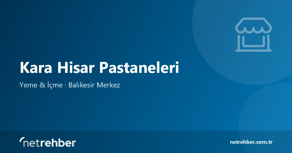 Kara Hisar Pastaneleri kapak görseli