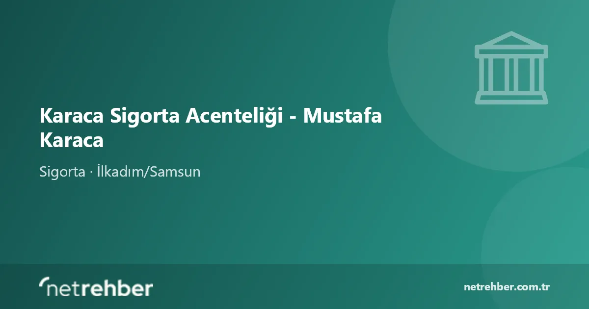 Karaca Sigorta Acenteliği - Mustafa Karaca kapak görseli
