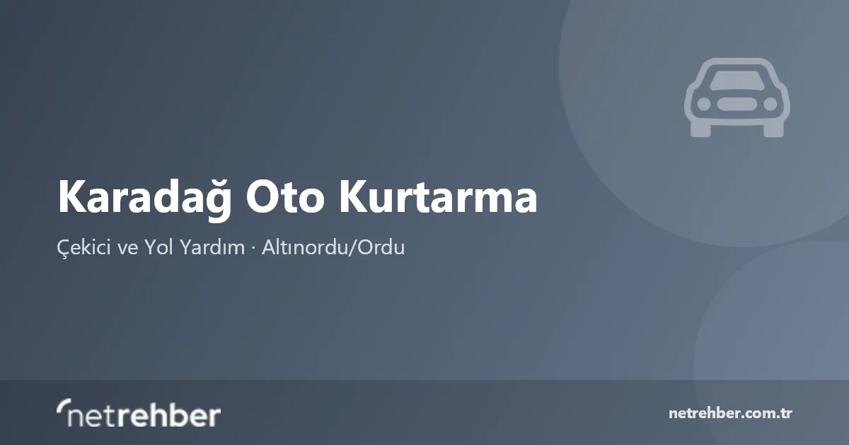 Karadağ Oto Kurtarma kapak görseli