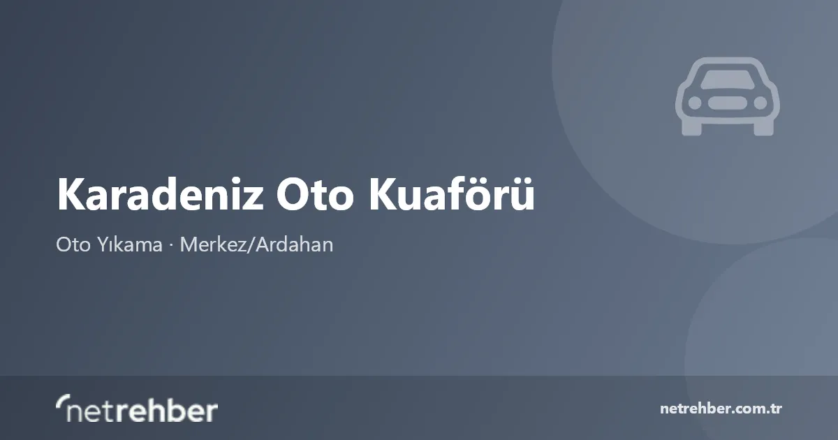 Karadeniz Oto Kuaförü kapak görseli