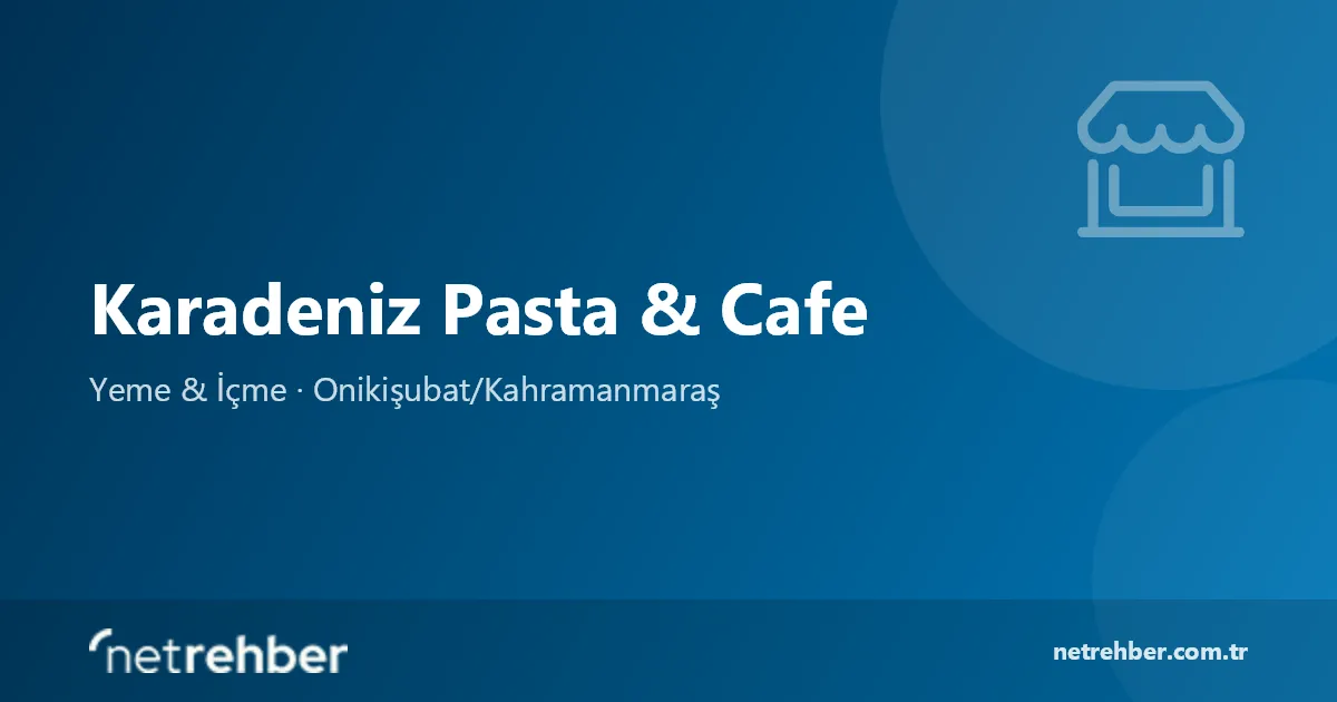 Karadeniz Pasta & Cafe kapak görseli