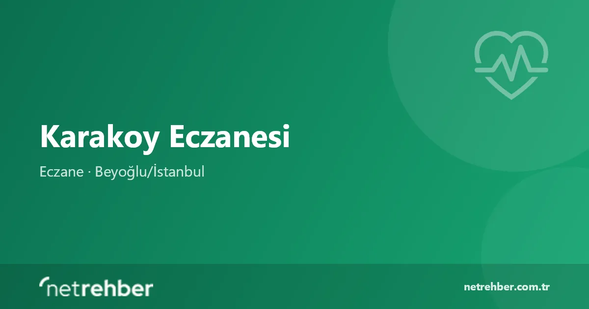 Karakoy Eczanesi kapak görseli