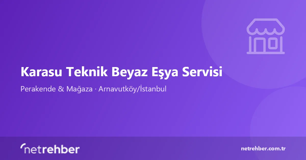 Karasu Teknik Beyaz Eşya Servisi kapak görseli