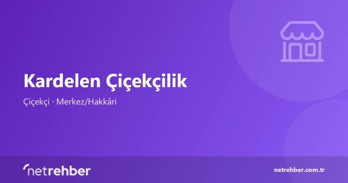 Kardelen Çiçekçilik kapak görseli