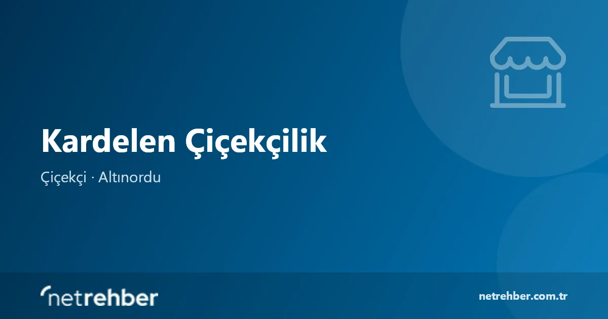 Kardelen Çiçekçilik kapak görseli