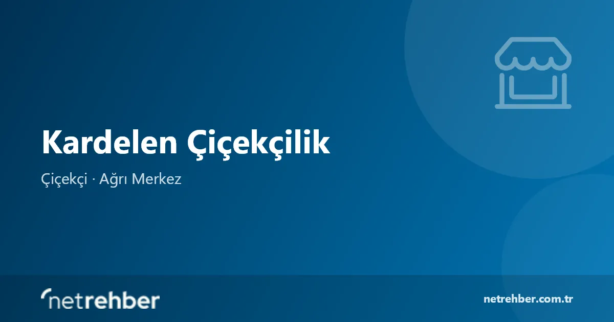 Kardelen Çiçekçilik kapak görseli