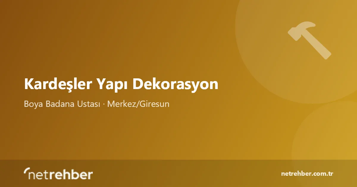 Kardeşler Yapı Dekorasyon kapak görseli