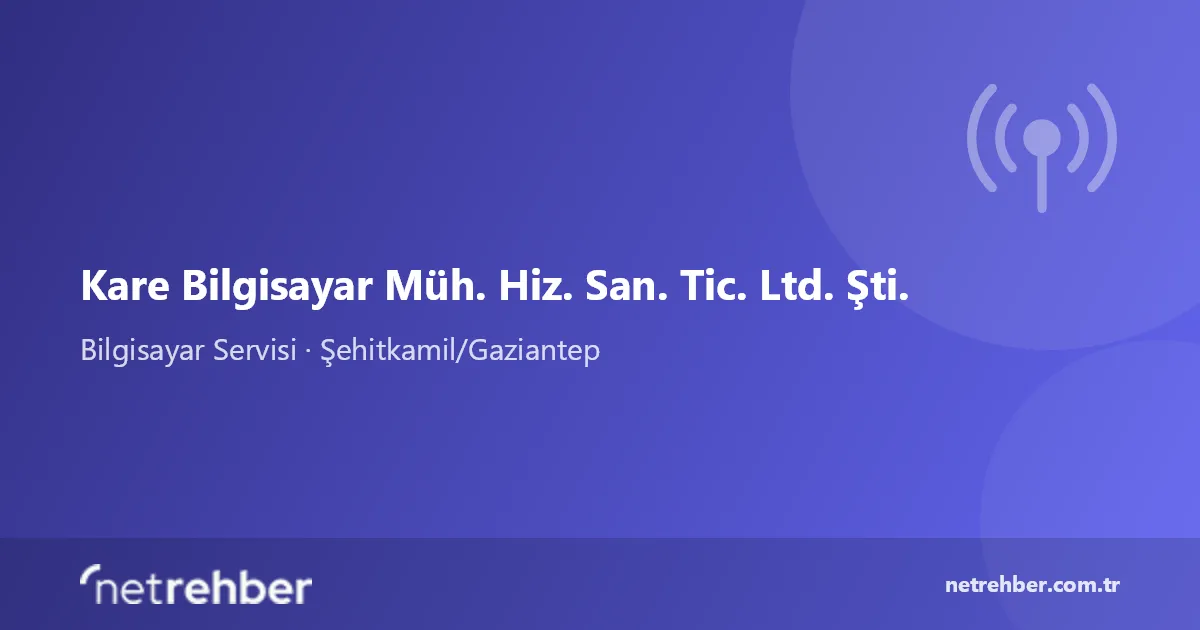 Kare Bilgisayar Müh. Hiz. San. Tic. Ltd. Şti. kapak görseli