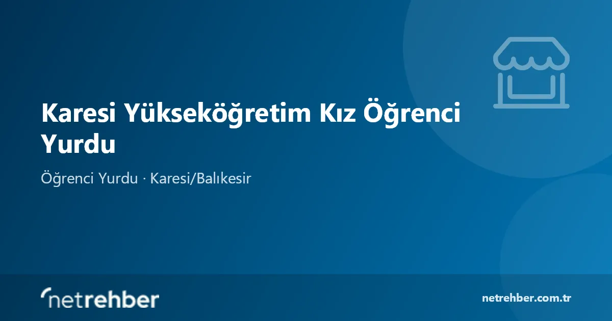 Karesi Yükseköğretim Kız Öğrenci Yurdu kapak görseli