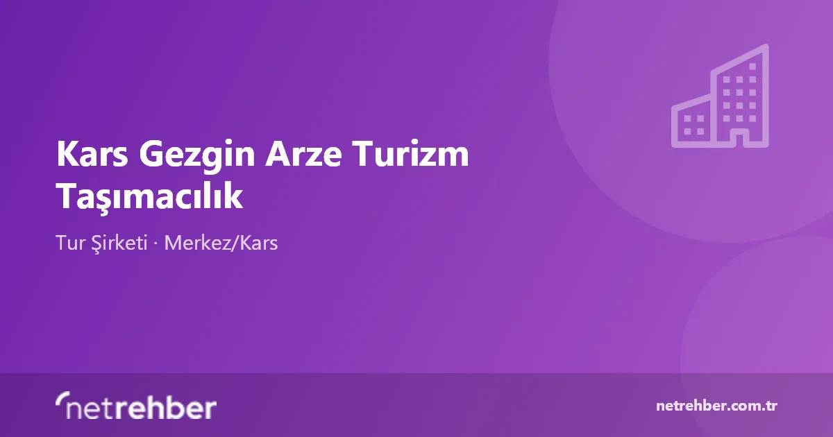 Kars Gezgin Arze Turizm Taşımacılık kapak görseli