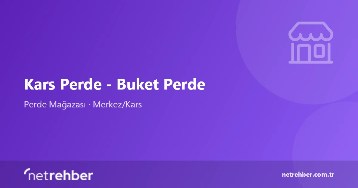 Kars Perde - Buket Perde kapak görseli