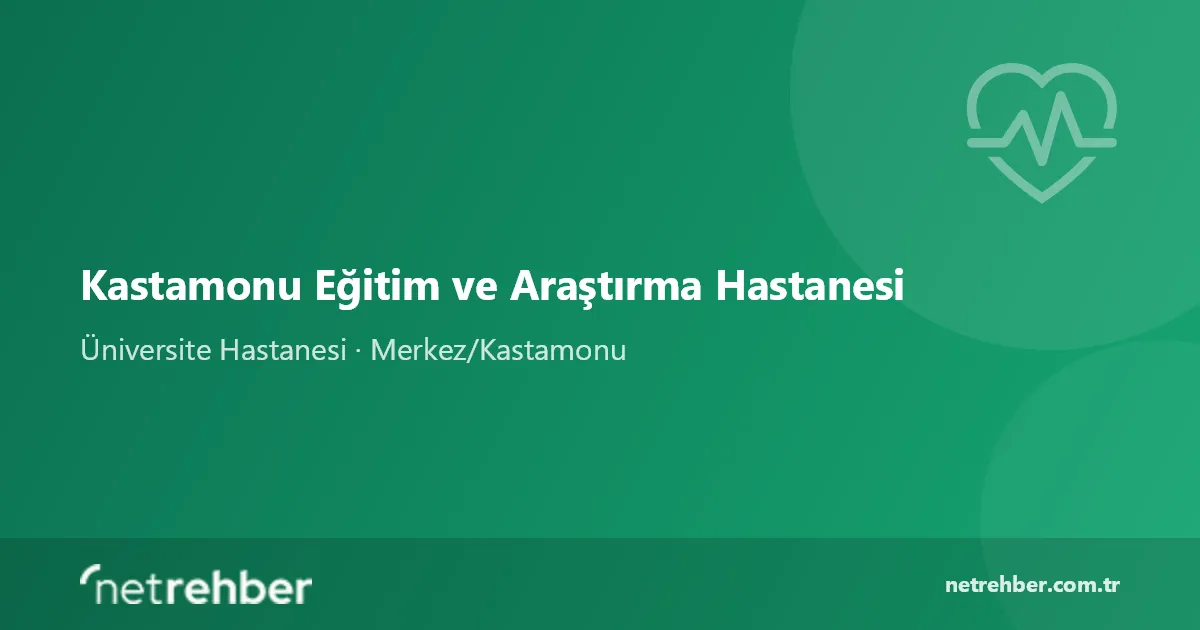 Kastamonu Eğitim ve Araştırma Hastanesi kapak görseli