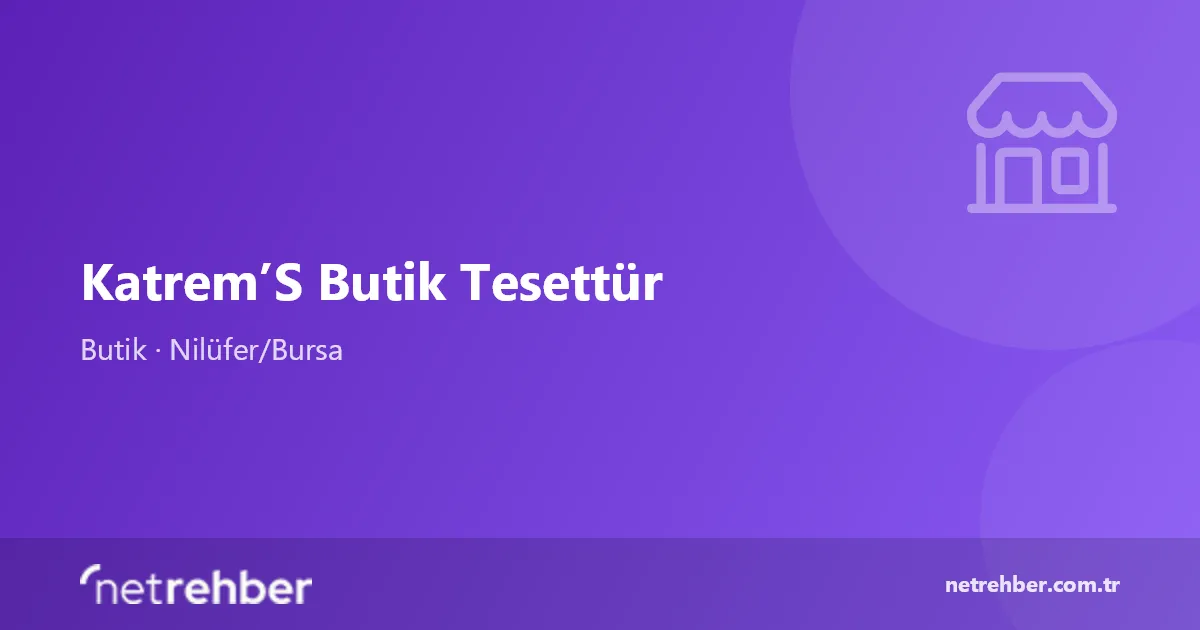 Katrem’S Butik Tesettür kapak görseli