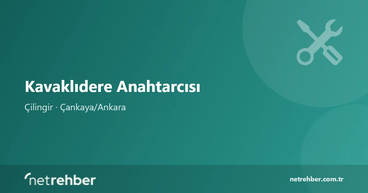 Kavaklıdere Anahtarcısı kapak görseli
