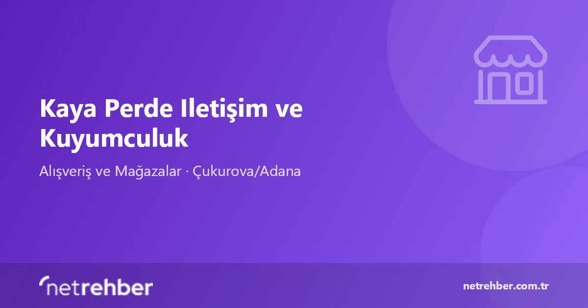 Kaya Perde Iletişim ve Kuyumculuk kapak görseli