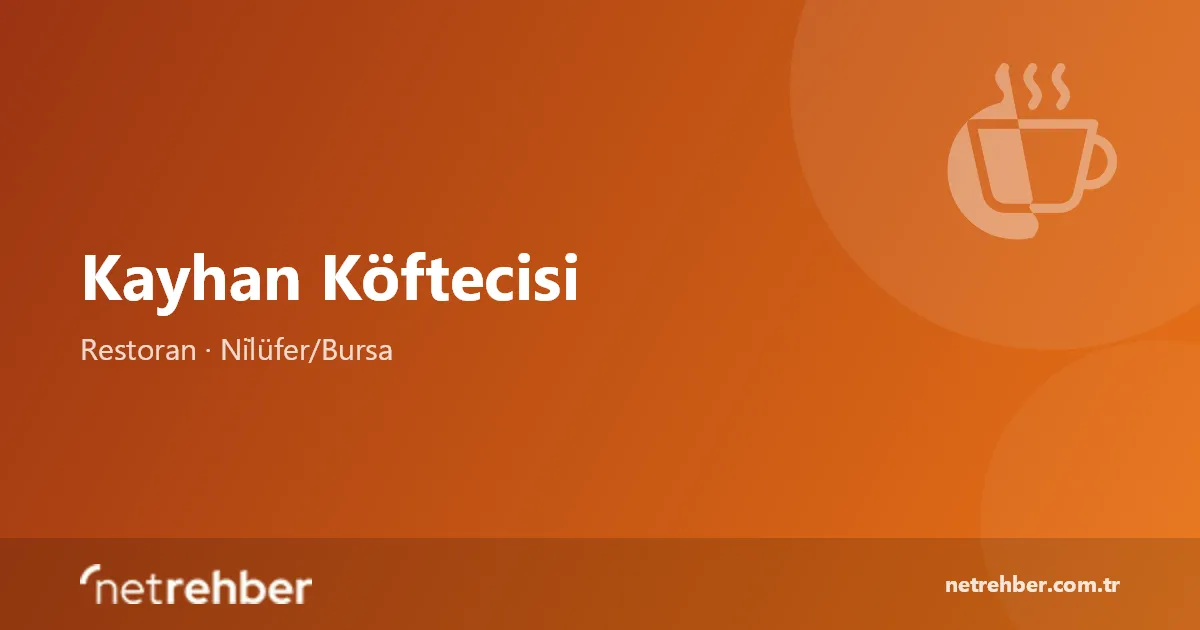Kayhan Köftecisi kapak görseli