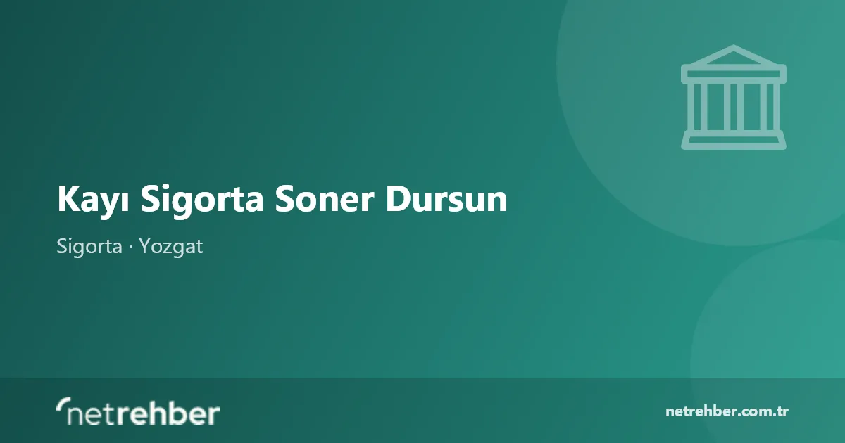Kayı Sigorta Soner Dursun kapak görseli