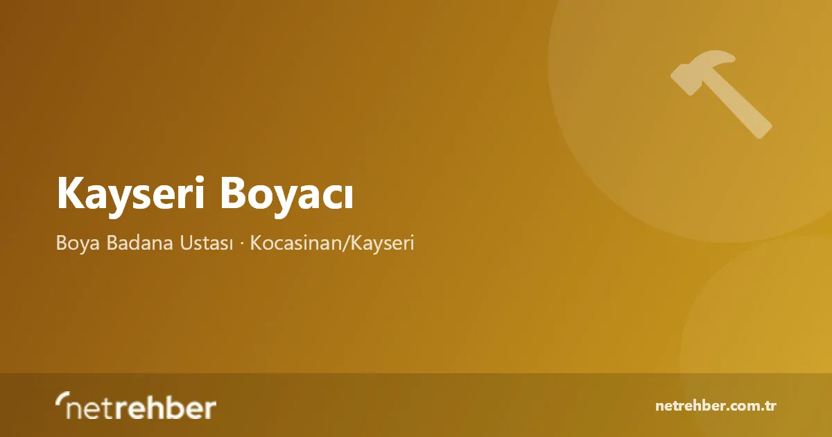 Kayseri Boyacı kapak görseli