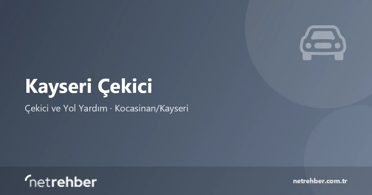 Kayseri Çekici kapak görseli