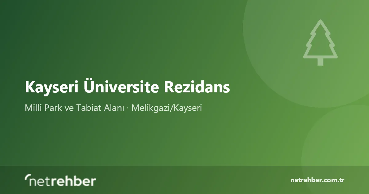 Kayseri Üniversite Rezidans kapak görseli