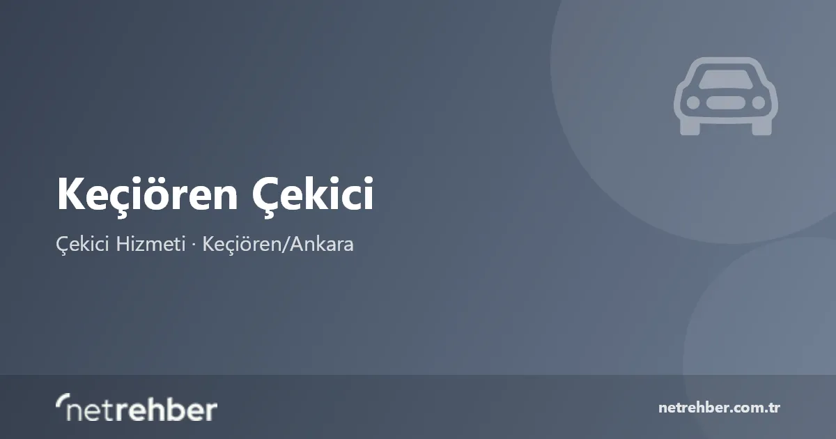 Keçiören Çekici kapak görseli