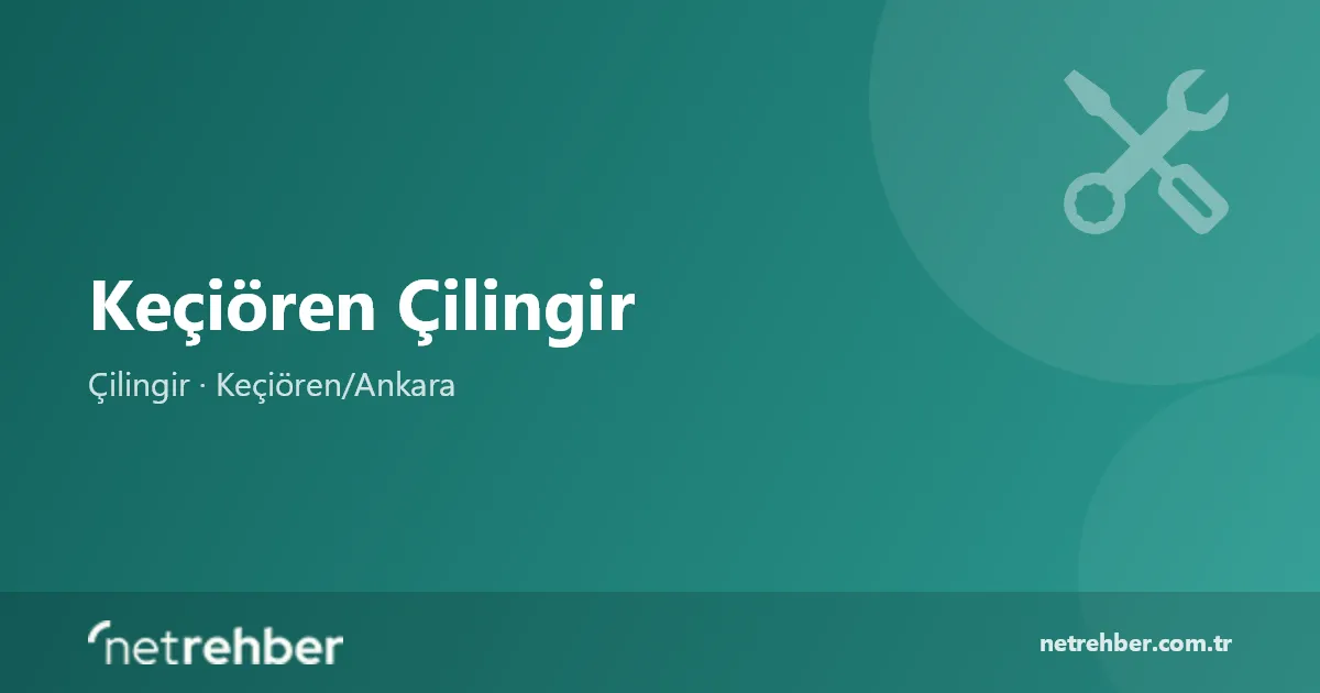Keçiören Çilingir kapak görseli