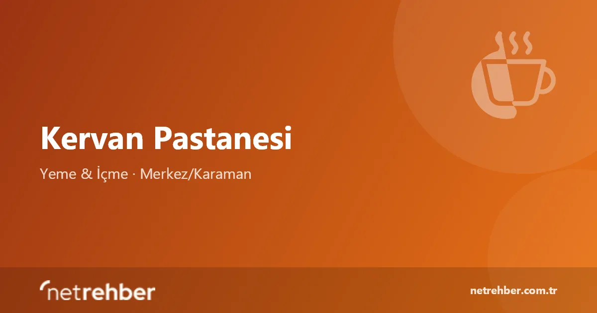 Kervan Pastanesi kapak görseli
