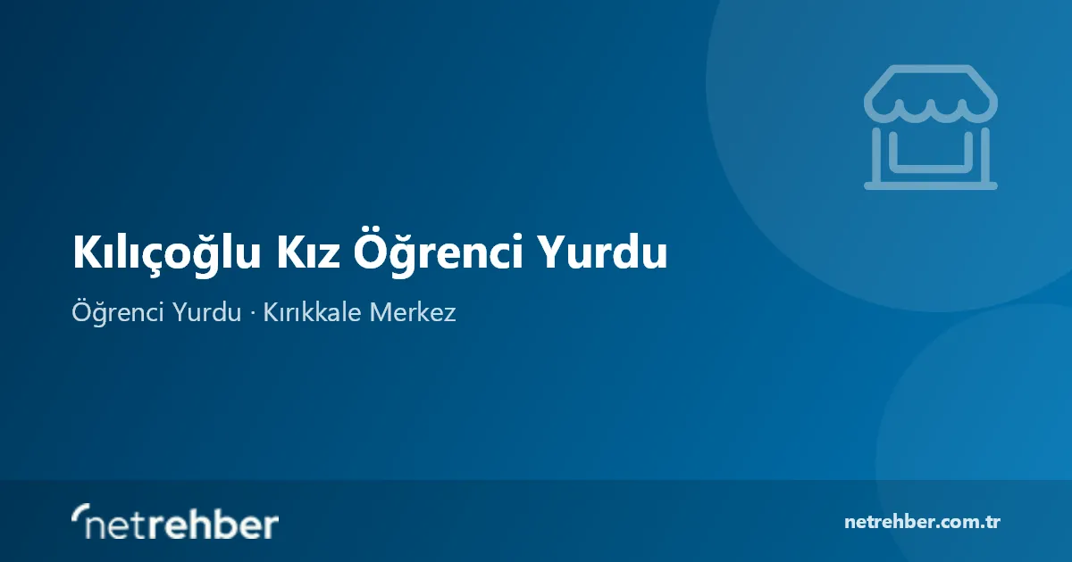 Kılıçoğlu Kız Öğrenci Yurdu kapak görseli