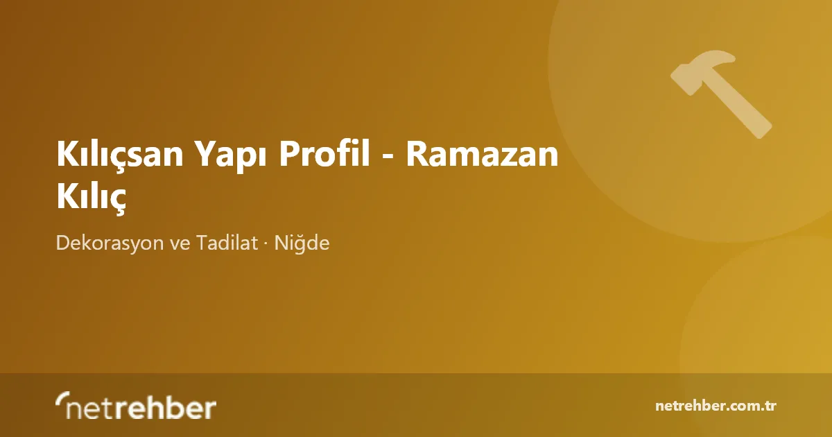 Kılıçsan Yapı Profil - Ramazan Kılıç kapak görseli