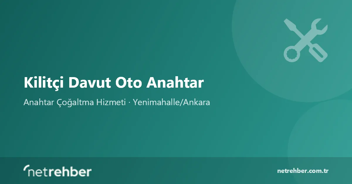 Kilitçi Davut Oto Anahtar kapak görseli